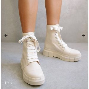 ALOHAS Can Can Combat Boots in Beige - never worn!